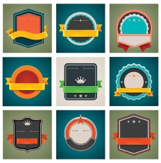 Retro badges set N2