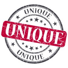 Unique red grunge round stamp on white background