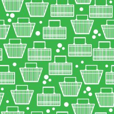 basket of goods seamless pattern N2