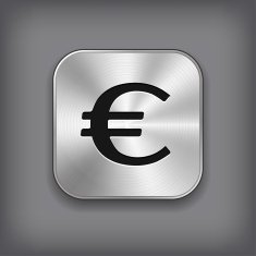 Euro icon - metal app button