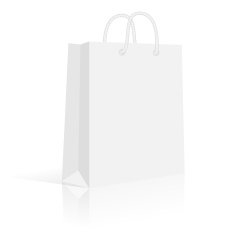 Blank Paper Shopping Bag with Rope Handles