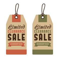 Set of discount sale labels N2
