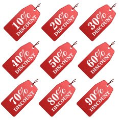 Price tags with discount