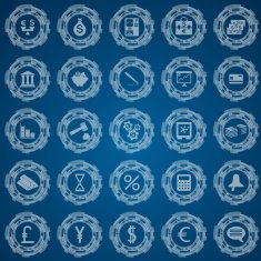 Financial icon set N8