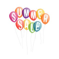 vector balloons background - wording summer sale