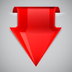 Red arrow bookmark Design element N2