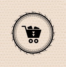Vector retro shopping label