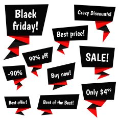 Black Friday Sale Vector Elements N6