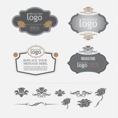 Labels Frames and Banners - Illustration thai art N13