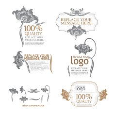 Labels Frames and Banners - Illustration thai art N14