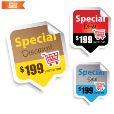 Special Discount Offer Sale Signs or Symbols -eps10 vector