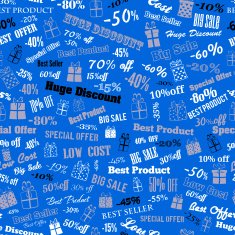 Seamless pattern on discounts and special offers N4