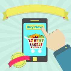 Buy shopping cart full of fruits