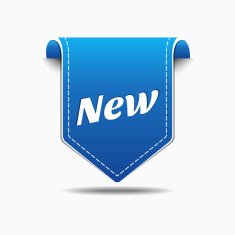 New Blue Label Icon Vector Design N2