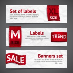 Clothing labels banners