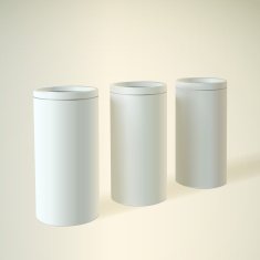 Blank white round tube or box
