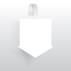 Vector Blank Wobbler with Transparent Strip Isolated on a White N3