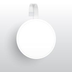 Vector Blank Round Wobbler with Transparent Strip Isolated