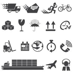Logistics and Shipping icons vector illustrations EPS10