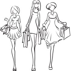 Girlfriends go to the boutique N2