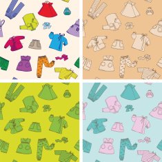 Children clothes 4 seamless textures N2