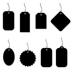 Price Tags and Labels Silhouettes