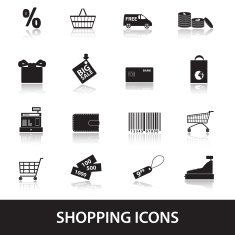 shopping icons eps10