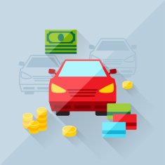 Illustration concept of auto loan in flat design style N2