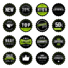 Modern labels set N5