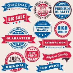 quality blue & red stamps
