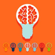 Flat design lightbulb N6