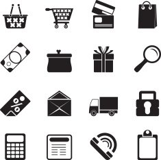 Silhouette Online shop icons N5