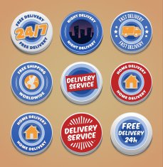 Delivery buttons and badges
