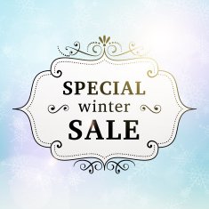 winter special sale offer retro poster N2