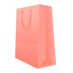 Empty Shopping Bag on white for advertising and branding N11