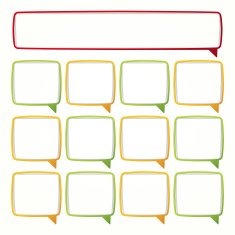 Colorful speech bubble frames N4