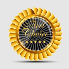 Vector gold sign label template N14