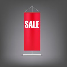 Sale banner Red advertising stand N2