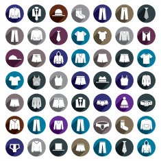 Man clothes vector icon set N2