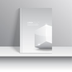 Magazine cover standing on a shelf with gray shadows N5