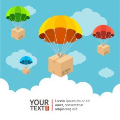 Vector parachute card