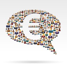 Euro sign business people