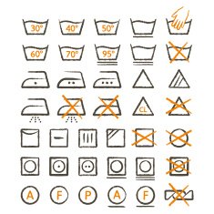 Grunge Apparel Care Symbols