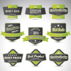 Set of business labels N8