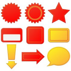 Stitched badge set