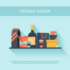 Package design in flat style N2