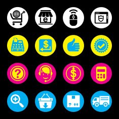 CMYK Icons (E-Commerce Shopping)