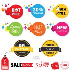 Set of sale stickers EPS10