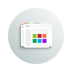 Modern app icon of browser business concept N4