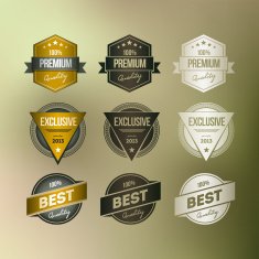 Vintage Badge Set